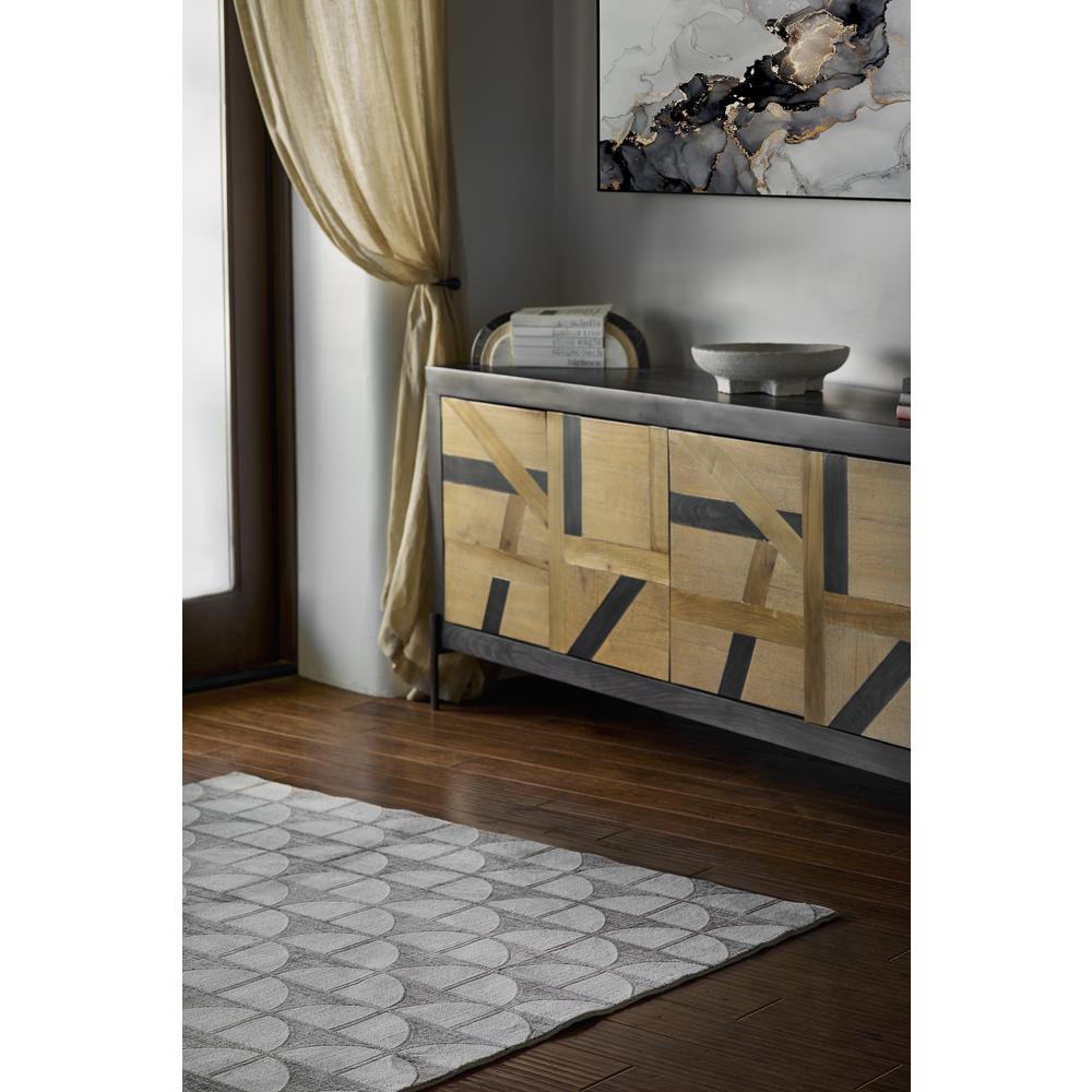 Contemporary Rectangle Area Rug, Charcoal, 5'1" X 7'7". Picture 9