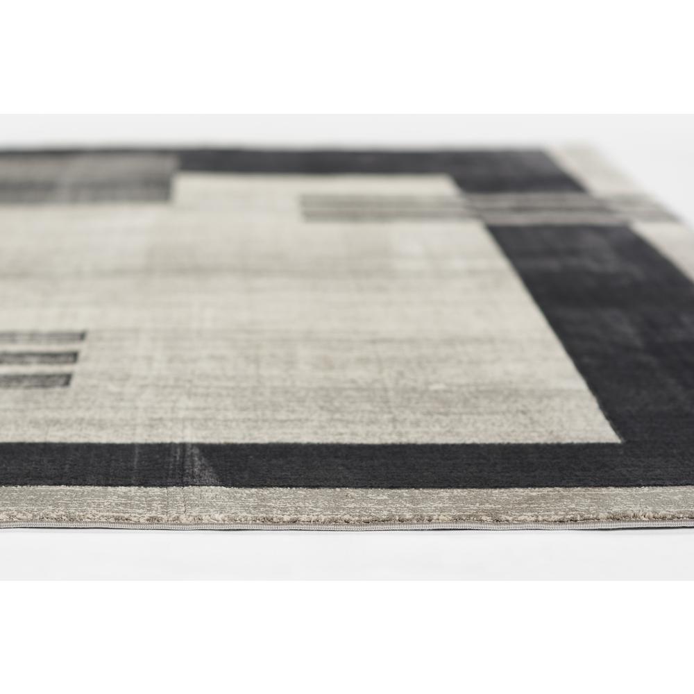 Contemporary Rectangle Area Rug, Charcoal, 5'1" X 7'7". Picture 4