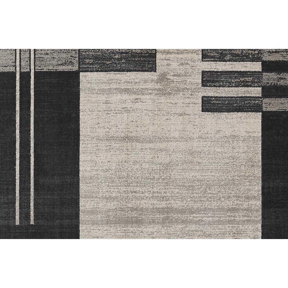 Contemporary Rectangle Area Rug, Charcoal, 5'1" X 7'7". Picture 6