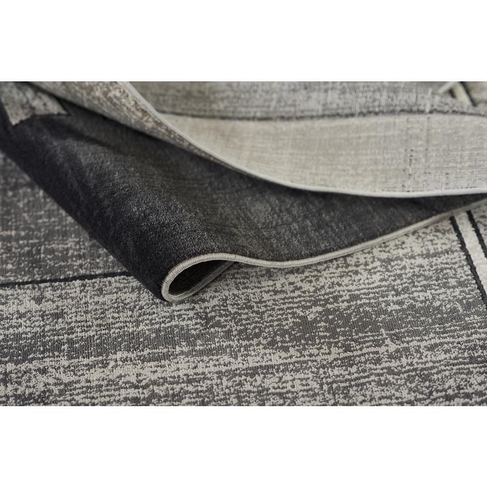 Contemporary Rectangle Area Rug, Charcoal, 5'1" X 7'7". Picture 7