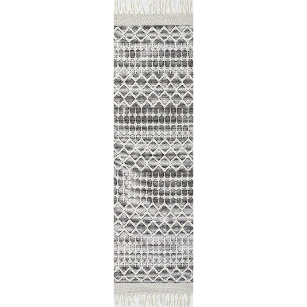 Contemporary Rectangle Area Rug, Black, 5' X 8'. Picture 5