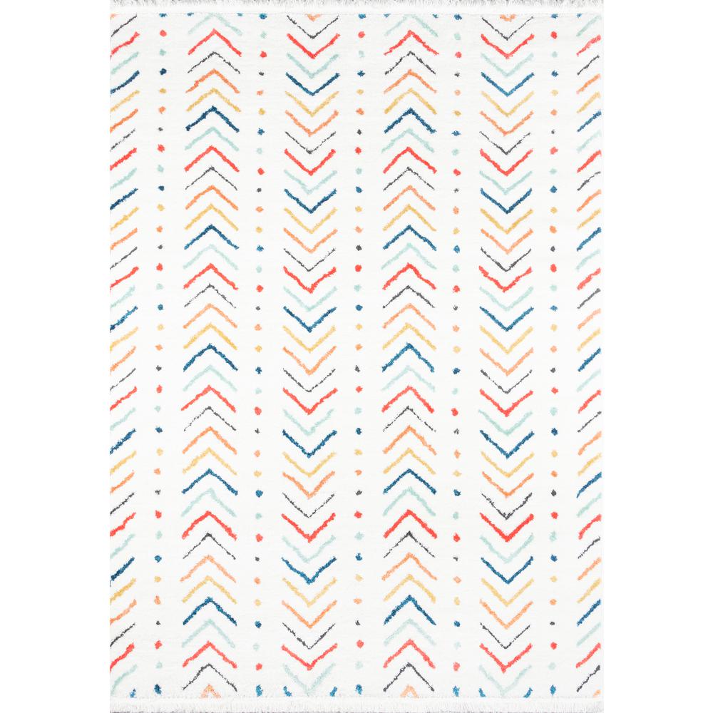 Modern Runner Area Rug, Multi, 2'3" X 7'6" Runner. Picture 1
