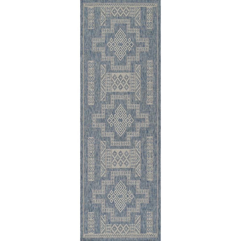 Transitional Rectangle Area Rug, Blue, 4'1" X 6'. Picture 5