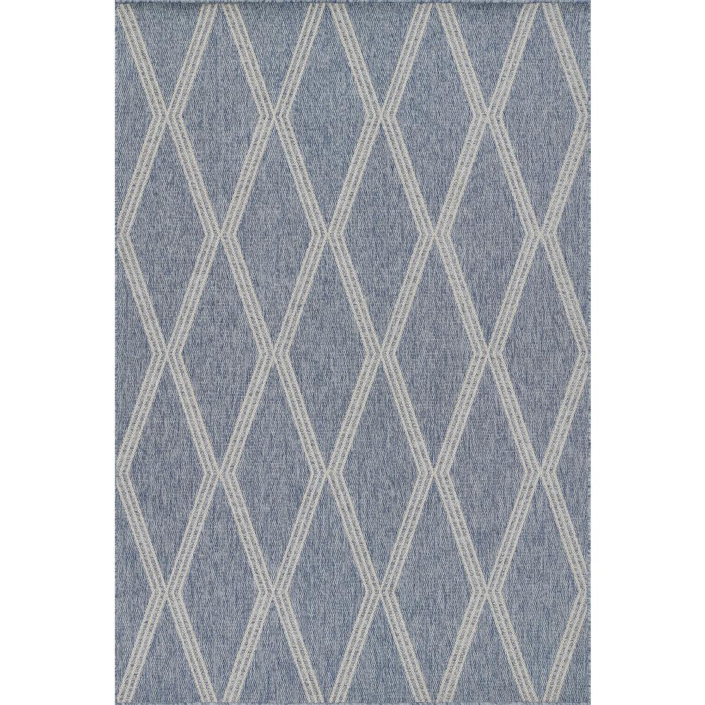 Transitional Rectangle Area Rug, Blue, 4'1" X 6'. Picture 1