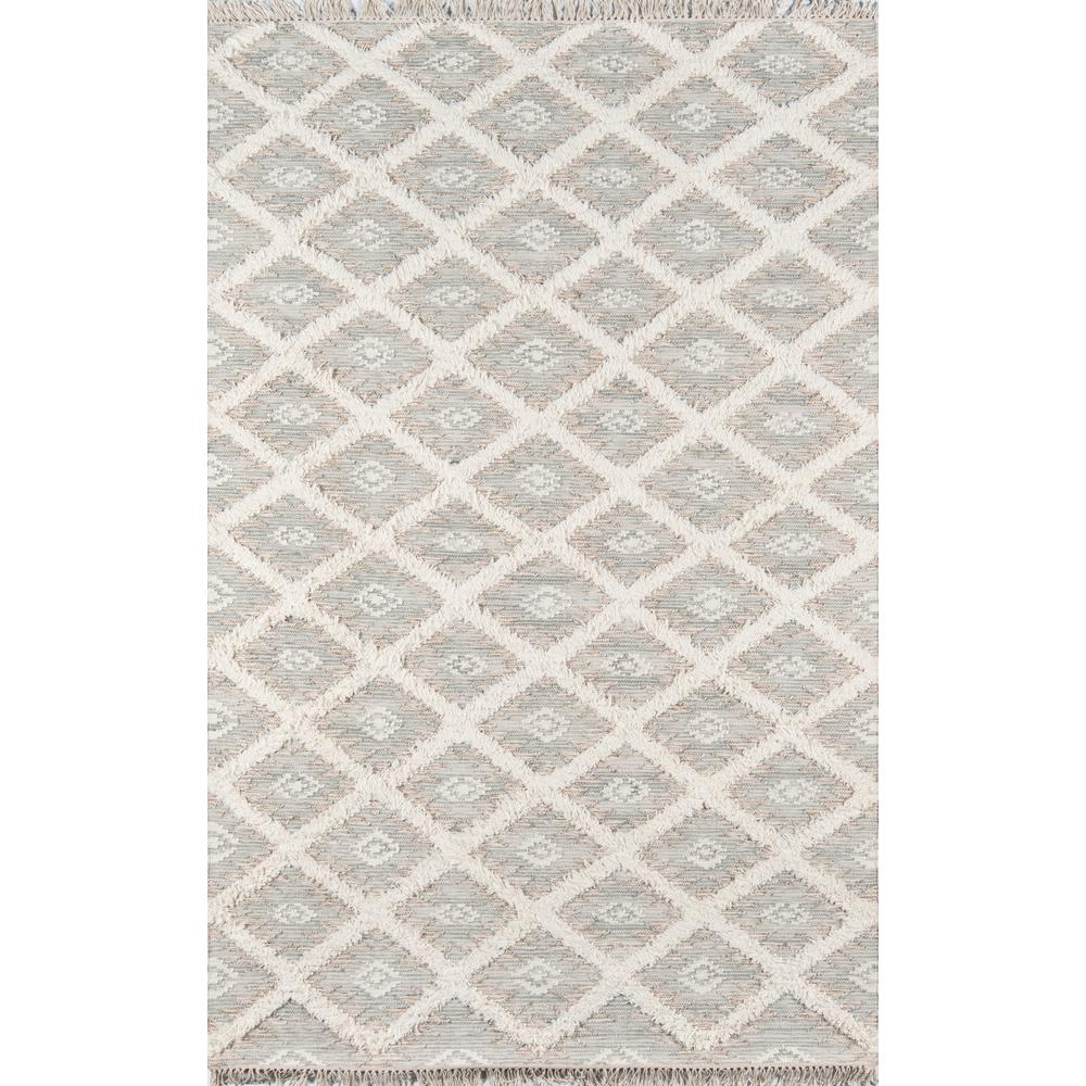 Contemporary Rectangle Area Rug, Grey, 5' X 7'. Picture 1