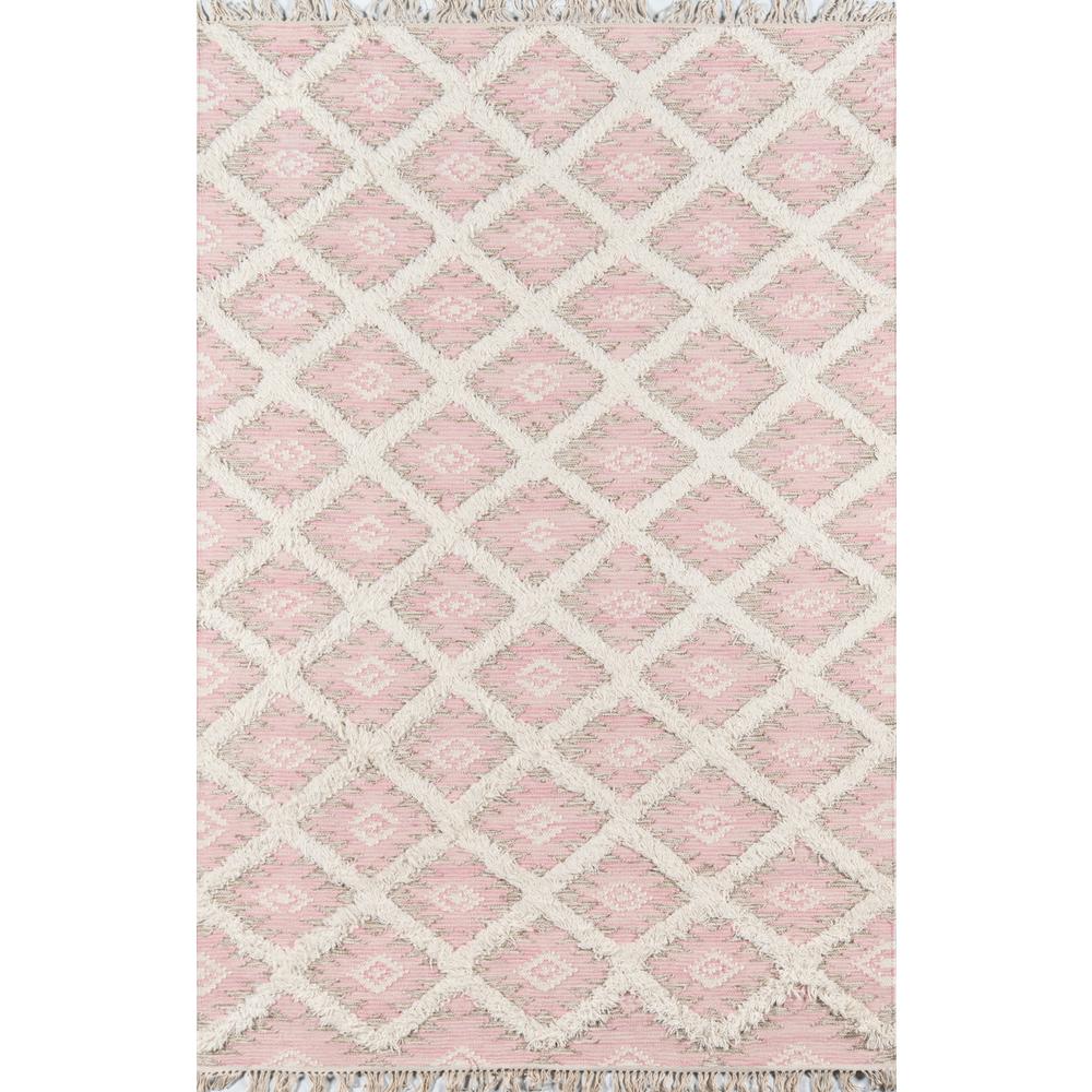 Contemporary Rectangle Area Rug, Pink, 5' X 7'. Picture 1