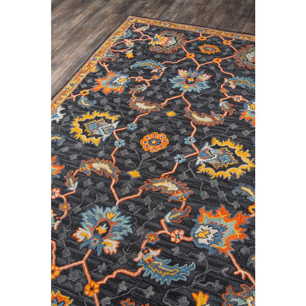Traditional Rectangle Area Rug, Charcoal, 5' X 8'. Picture 2