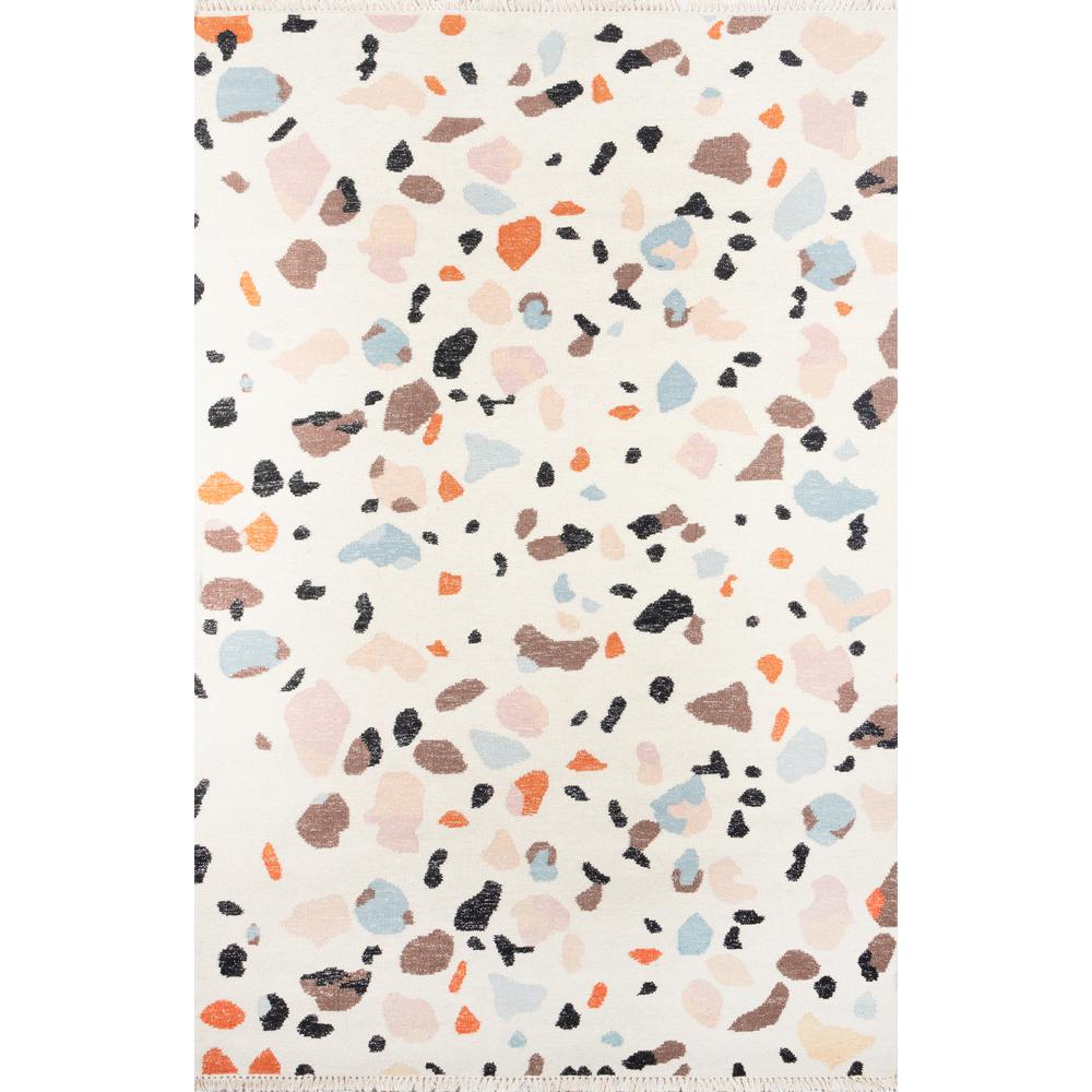 Contemporary Rectangle Area Rug, Ivory, 5' X 7'6". Picture 1