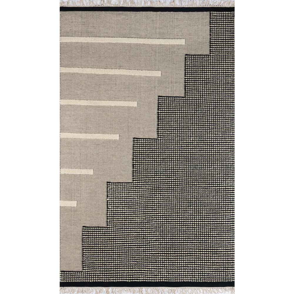 Contemporary Rectangle Area Rug, Black, 5' X 7'6". Picture 1