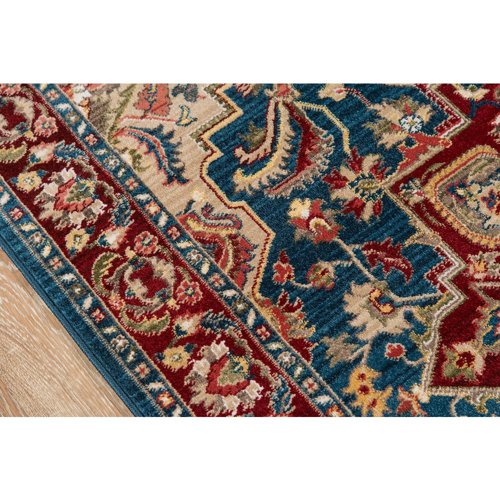 Traditional Round Area Rug, Blue, 5' X 5' Round. Picture 3