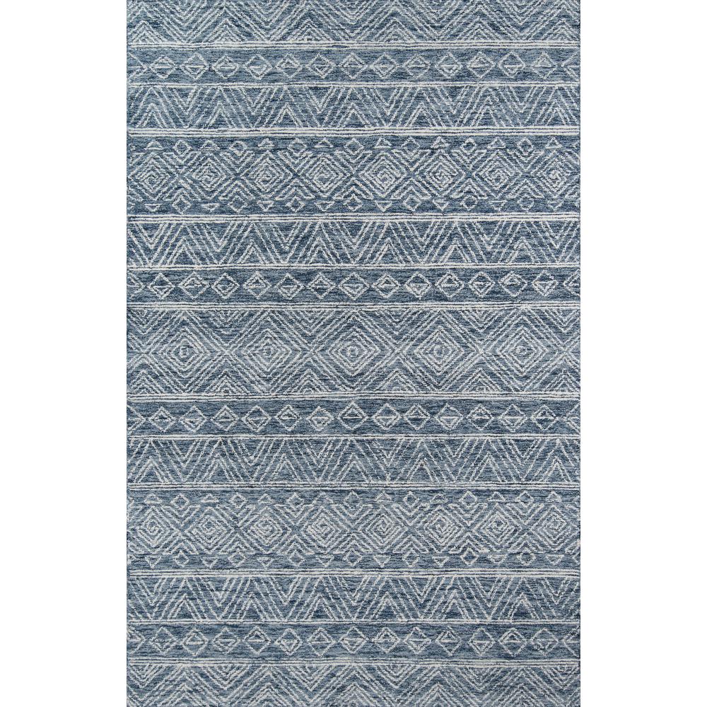 Contemporary Rectangle Area Rug, Denim, 5' X 8'. Picture 1