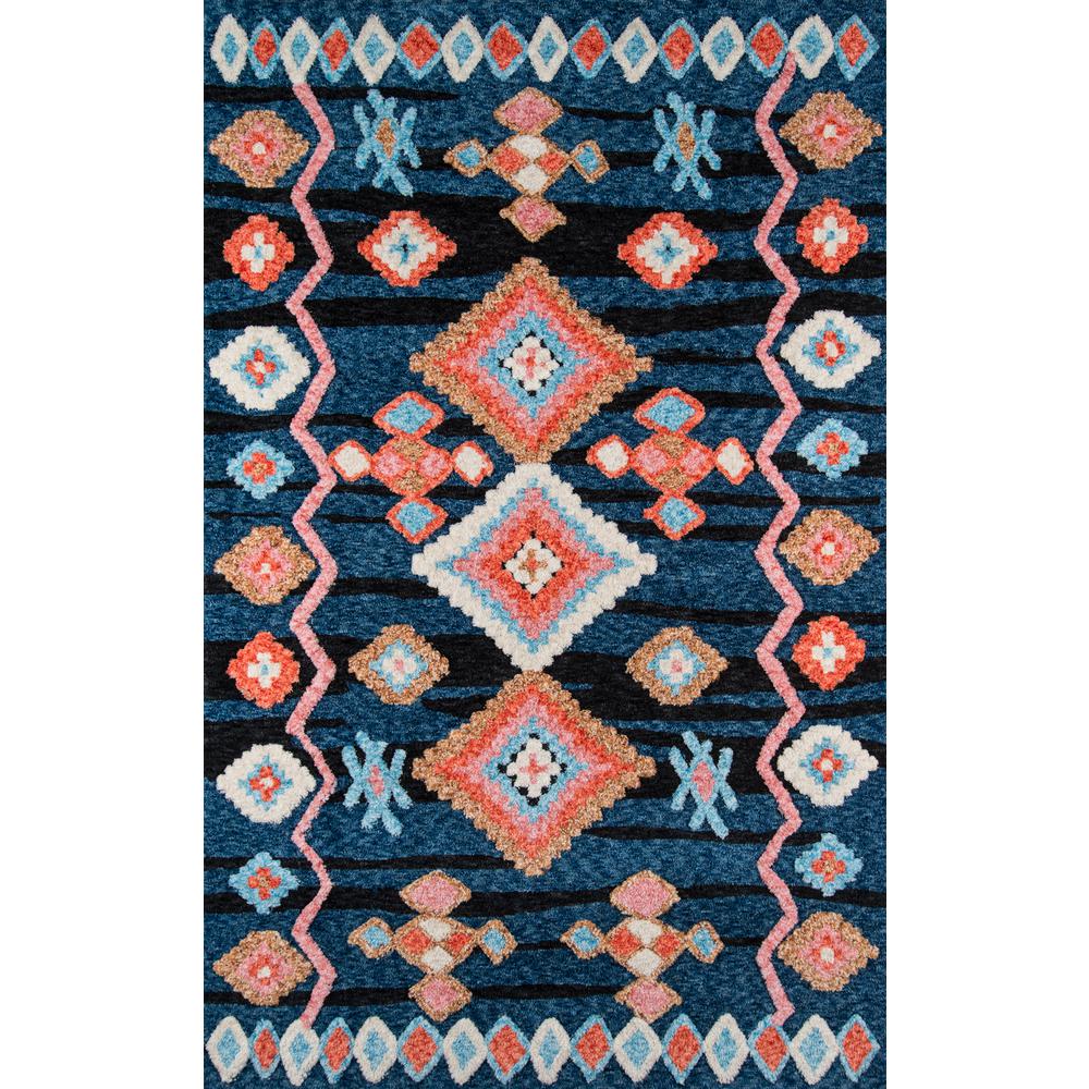 Contemporary Rectangle Area Rug, Navy, 5' X 7'6". Picture 1