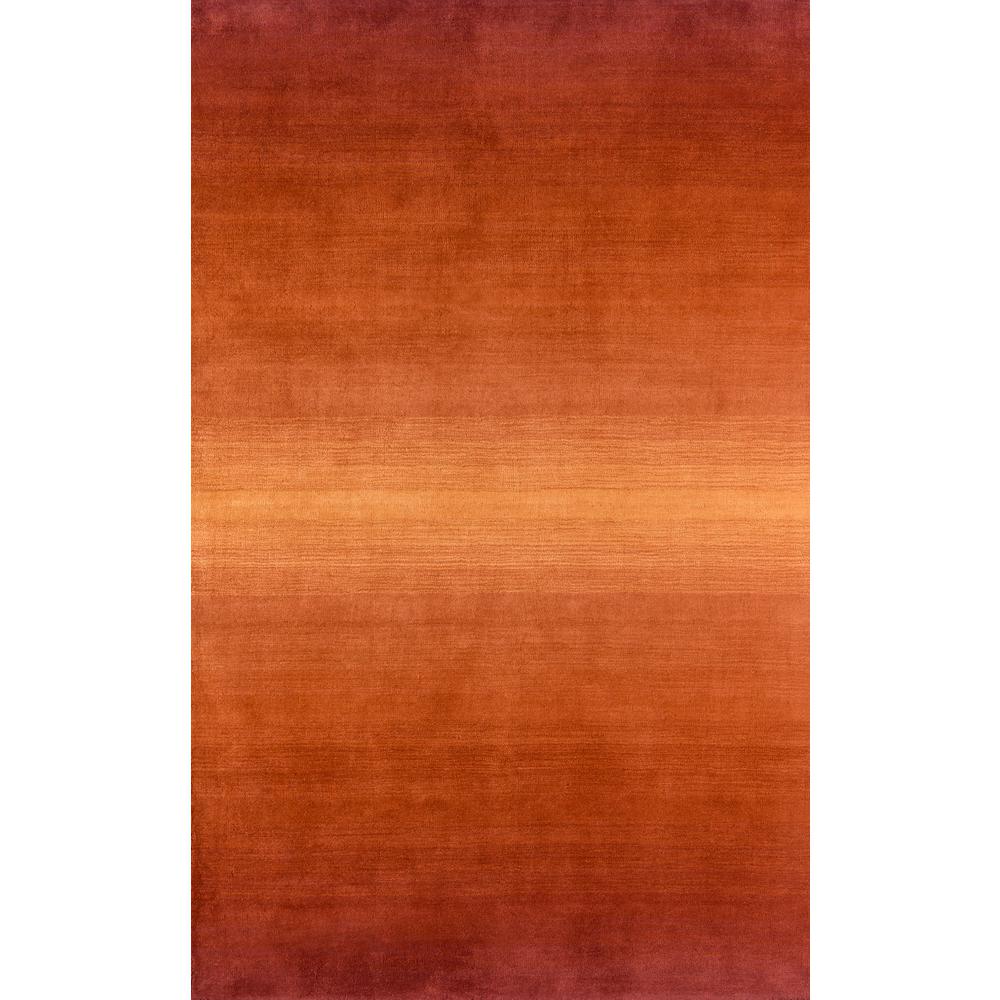 Contemporary Rectangle Area Rug, Paprika, 5' X 8'. Picture 1