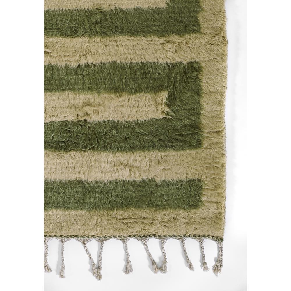 Contemporary Rectangle Area Rug, Green, 5' X 8'. Picture 2