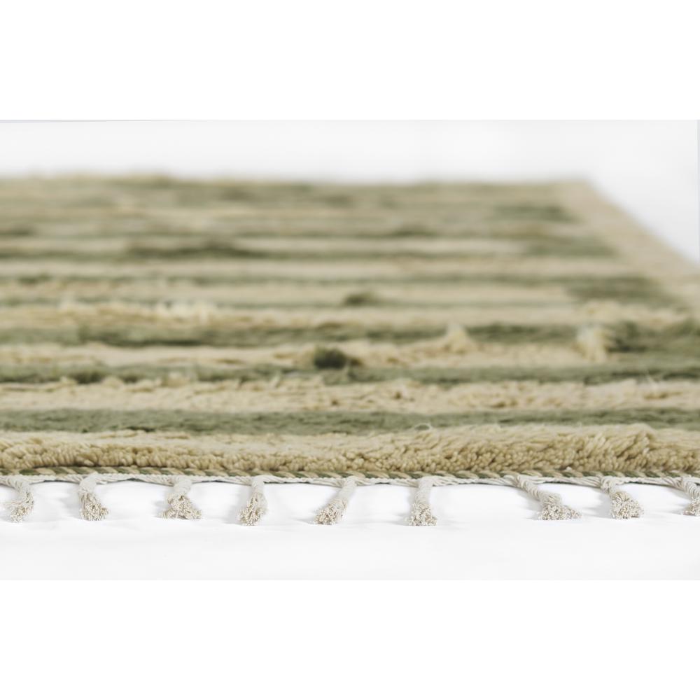 Contemporary Rectangle Area Rug, Green, 5' X 8'. Picture 6