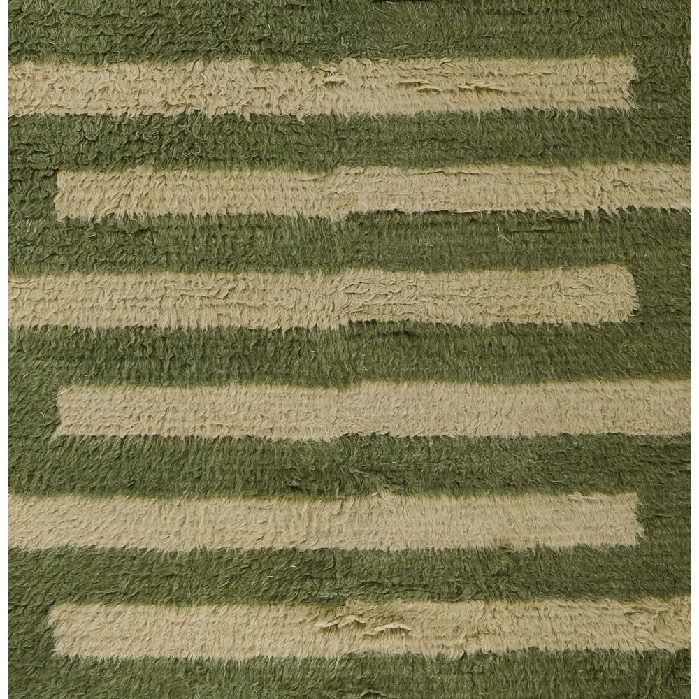 Contemporary Rectangle Area Rug, Green, 5' X 8'. Picture 7