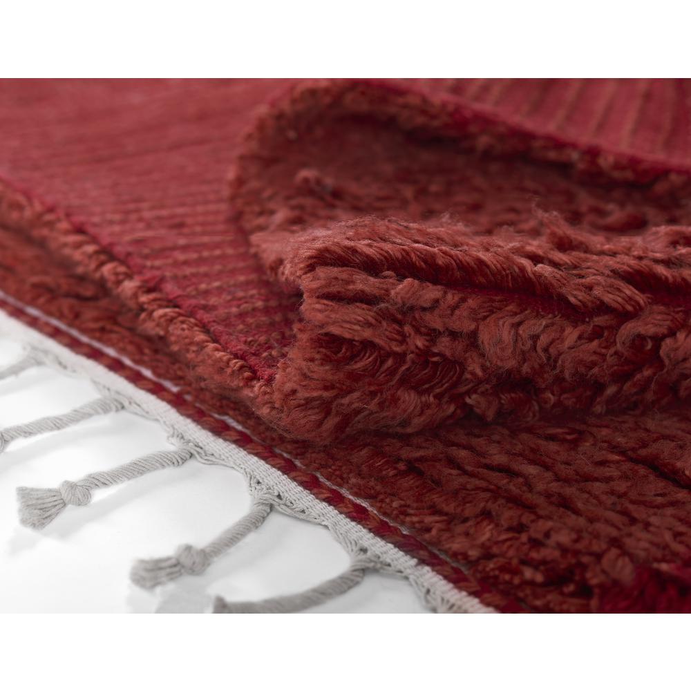 Contemporary Rectangle Area Rug, Red, 5' X 8'. Picture 8