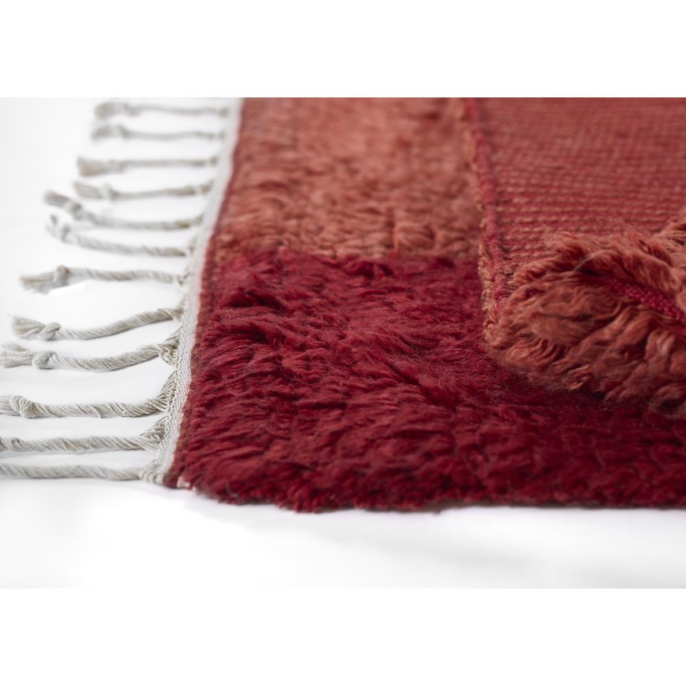 Contemporary Rectangle Area Rug, Red, 5' X 8'. Picture 9