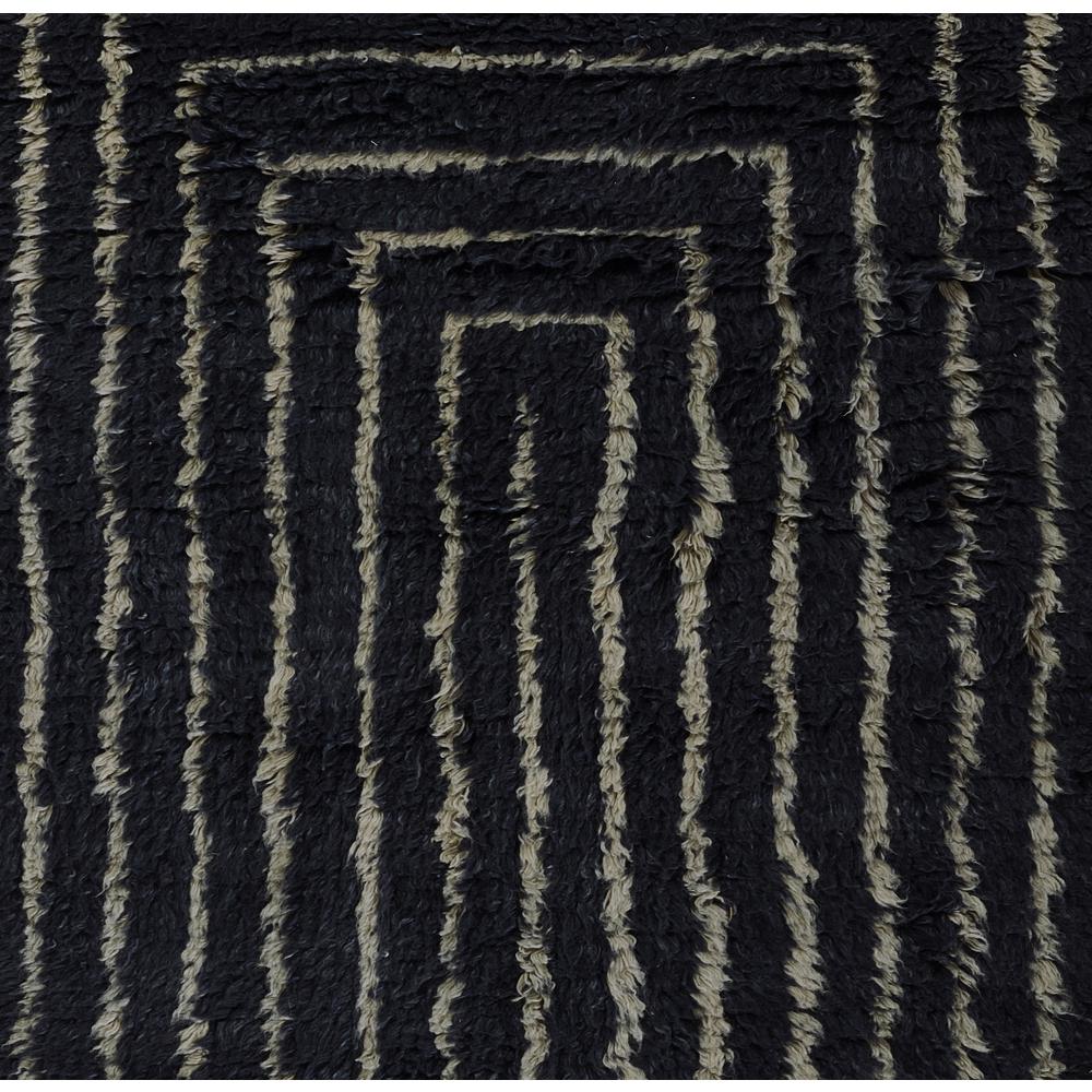 Contemporary Rectangle Area Rug, Navy, 5' X 8'. Picture 7