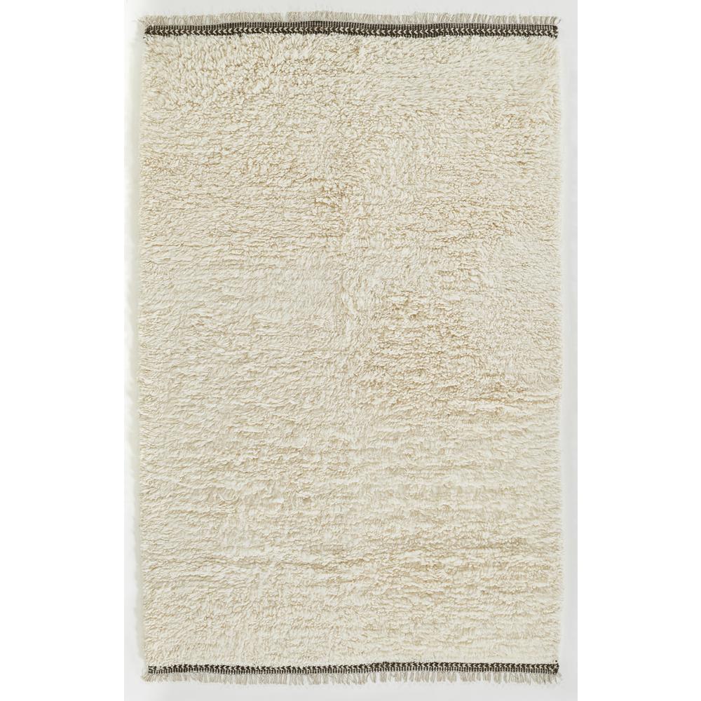Contemporary Rectangle Area Rug, Ivory, 5' X 8'. Picture 1