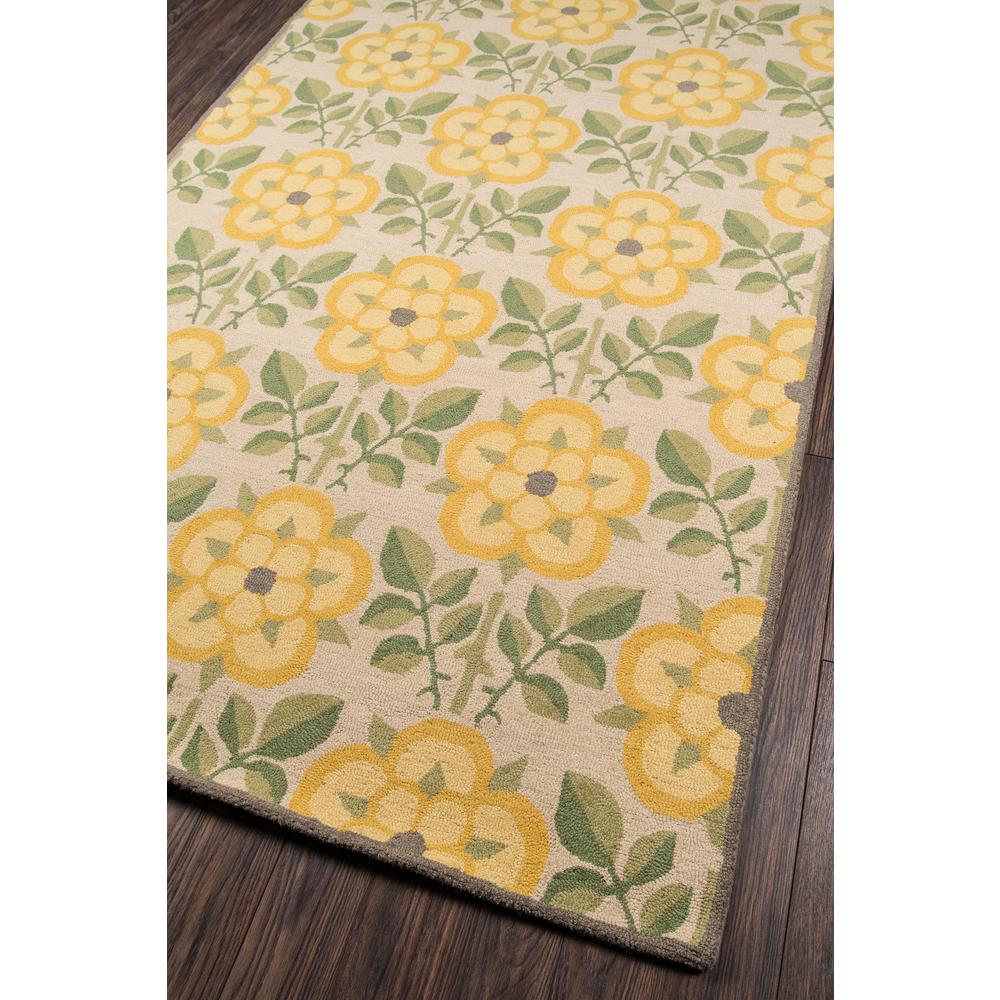 Contemporary Rectangle Area Rug, Yellow, 5' X 8'. Picture 2