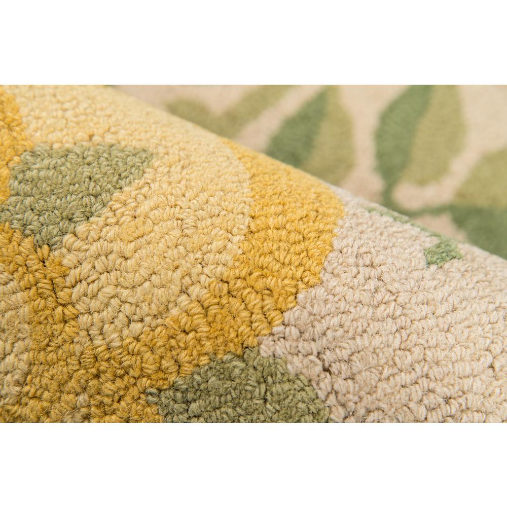 Contemporary Rectangle Area Rug, Yellow, 5' X 8'. Picture 4