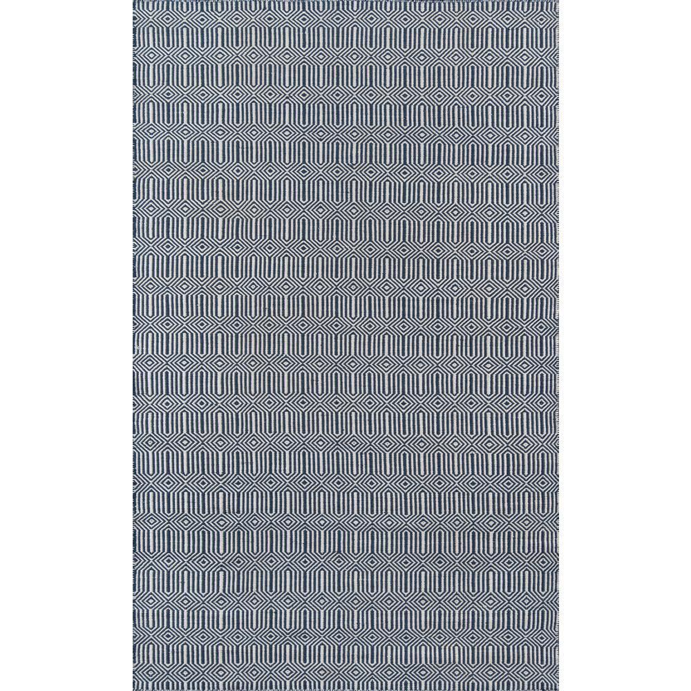Contemporary Rectangle Area Rug, Navy, 5' X 7'6". Picture 1