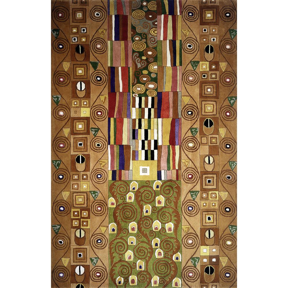 Contemporary Rectangle Area Rug, Multi, 3'6" X 5'6". Picture 1