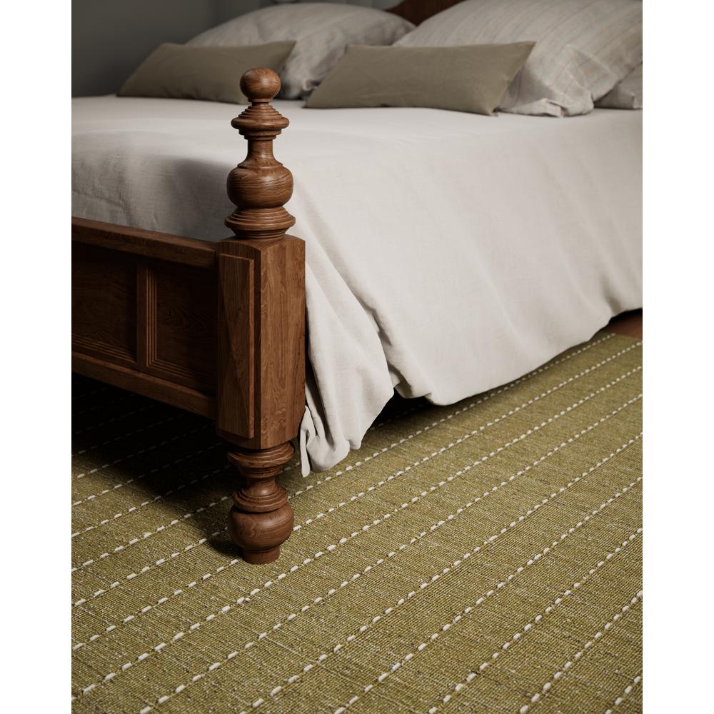 Contemporary Rectangle Area Rug, Green, 5' X 8'. Picture 10