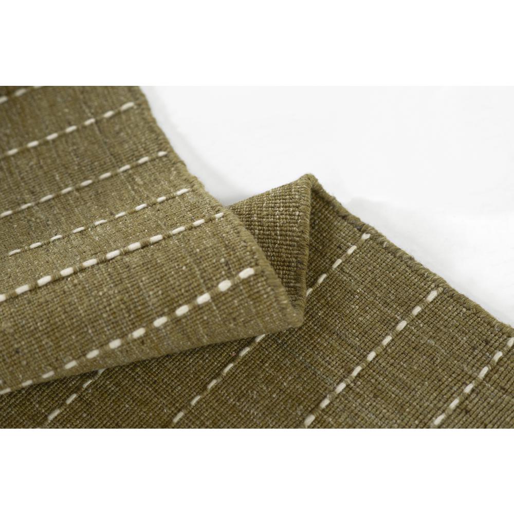 Contemporary Rectangle Area Rug, Green, 5' X 8'. Picture 8