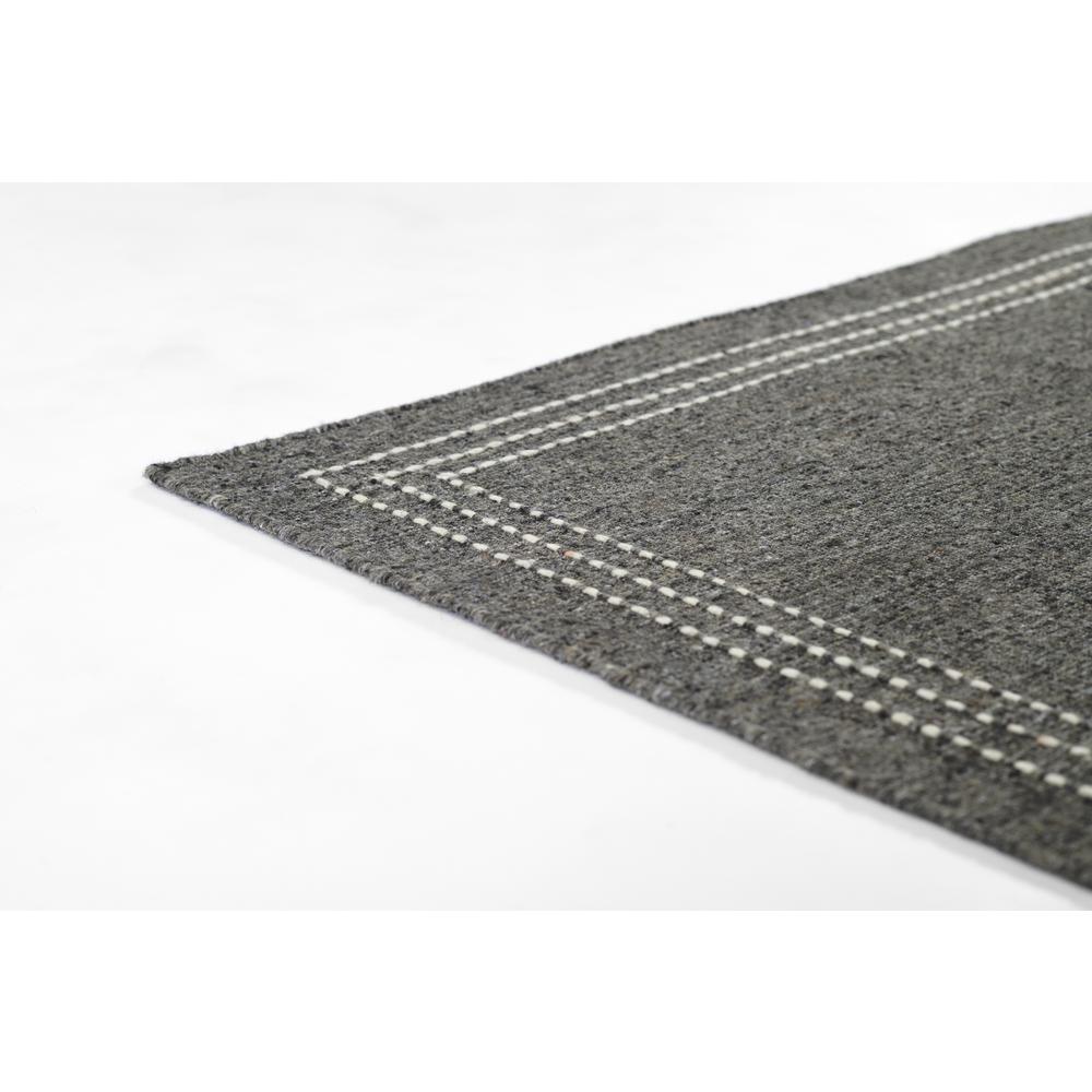 Contemporary Rectangle Area Rug, Charcoal, 8' X 10'. Picture 6