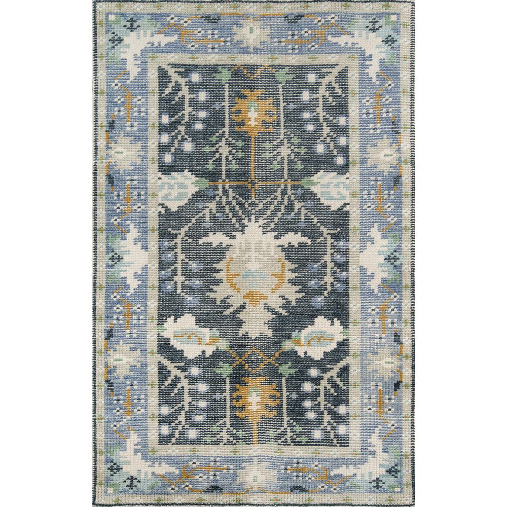 Traditional Rectangle Area Rug, Aqua, 8' X 10'. Picture 1