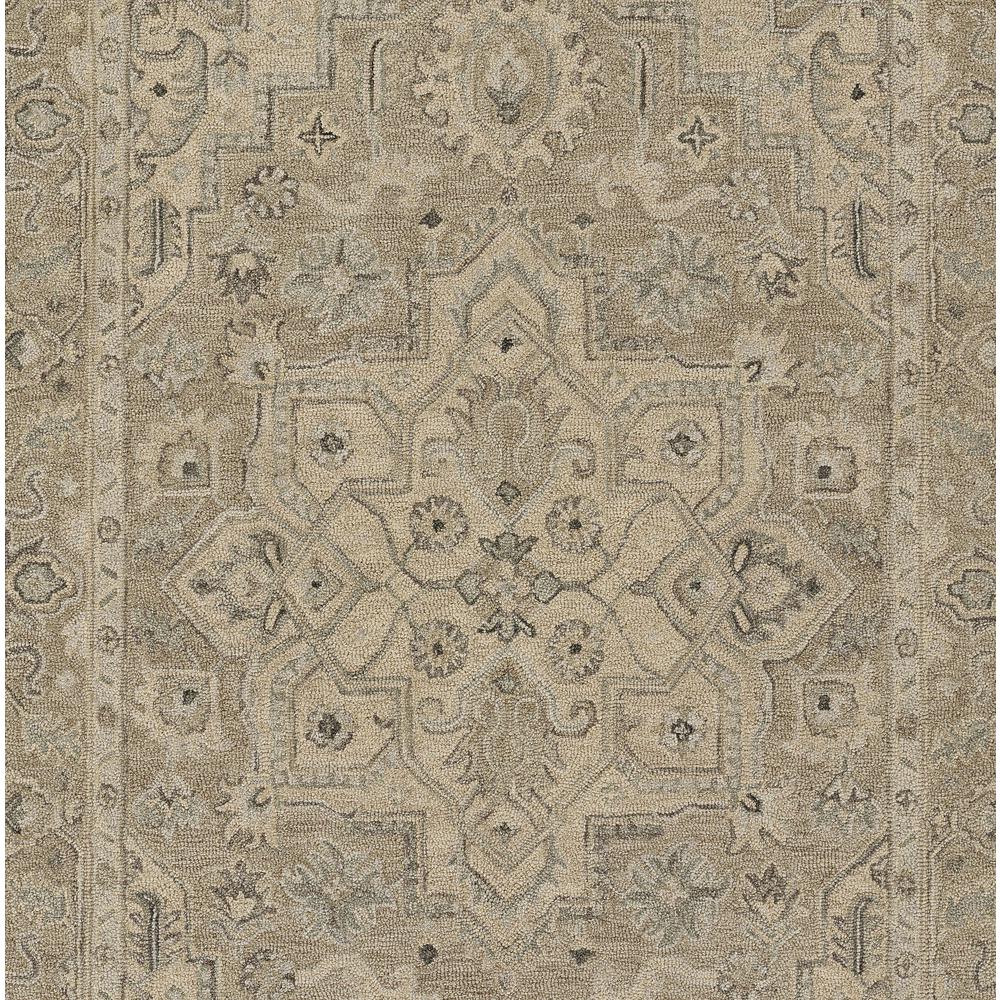Traditional Rectangle Area Rug, Taupe, 8' X 10'. Picture 6