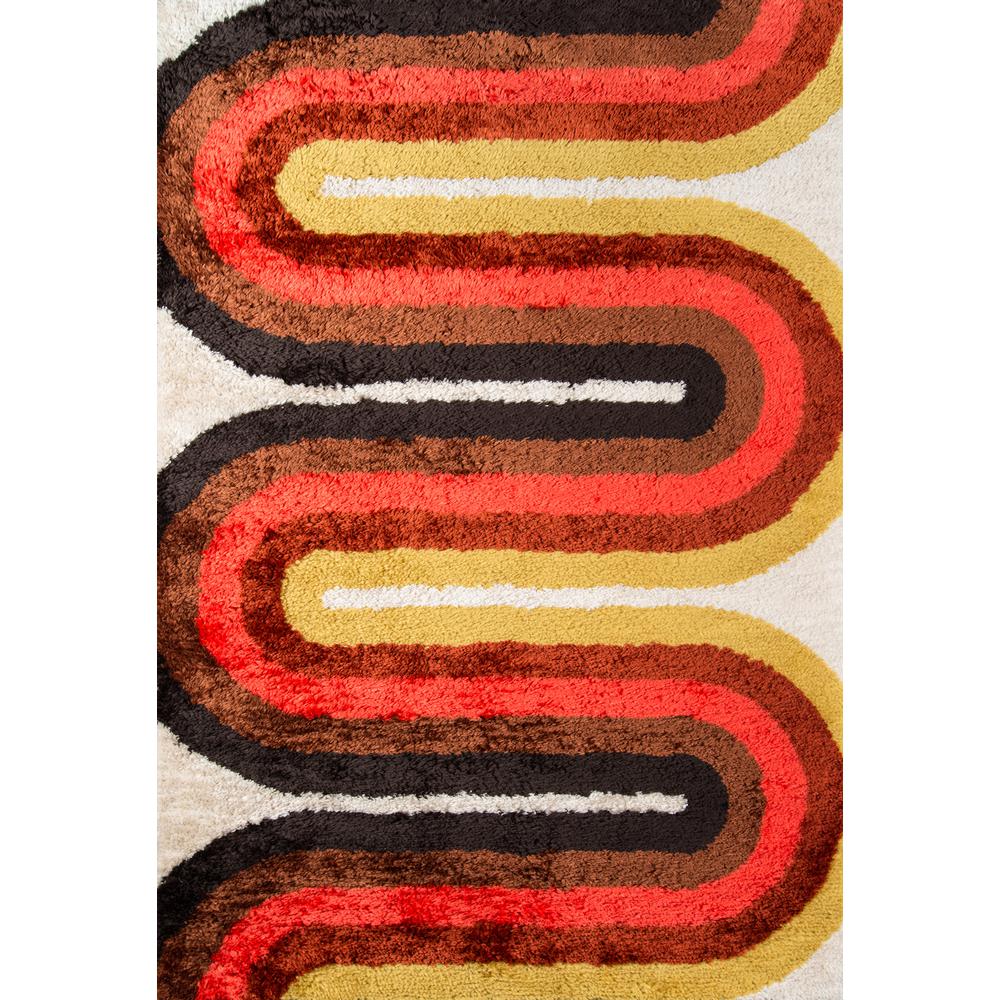 Modern Rectangle Area Rug, Red, 5' X 7'6". Picture 1