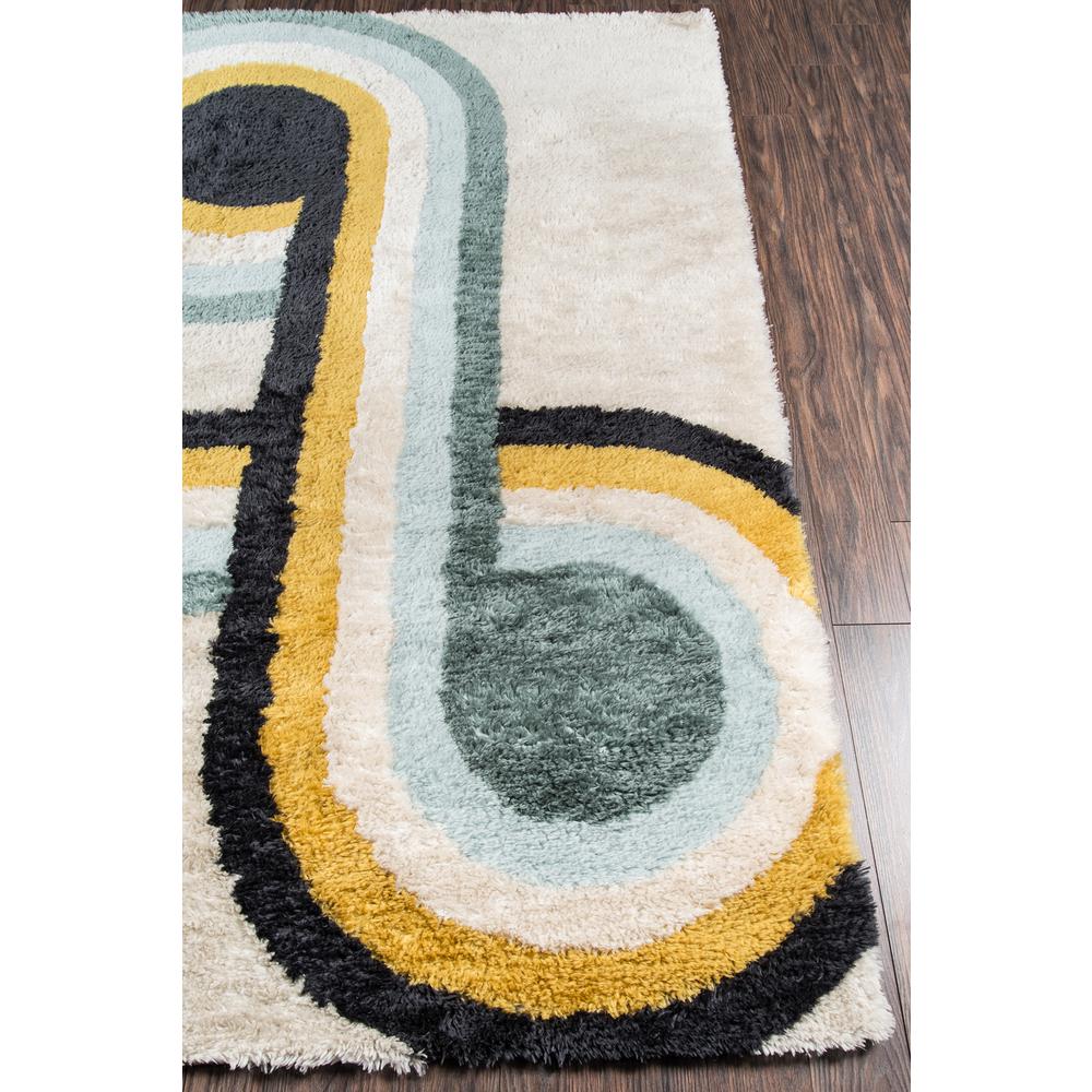 Modern Rectangle Area Rug, Blue, 5' X 7'6". Picture 2