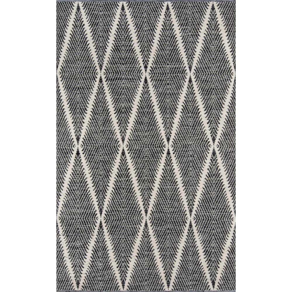 Contemporary Rectangle Area Rug, Black, 5' X 7'6". Picture 1