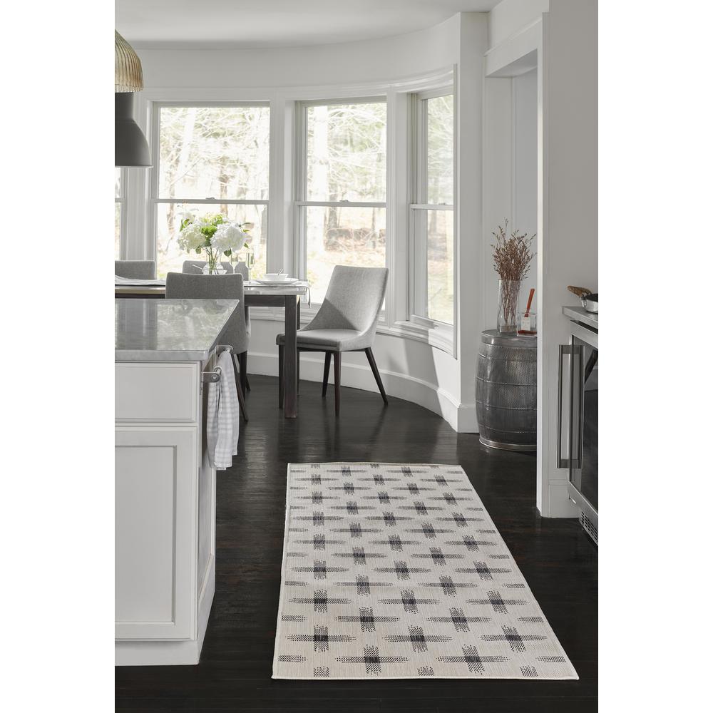 Contemporary Rectangle Area Rug, Ivory, 4'1" X 6'. Picture 11