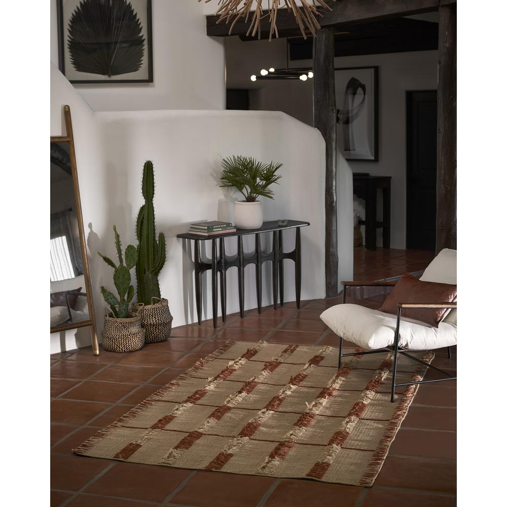 Contemporary Rectangle Area Rug, Terra Cott, 5' X 8'. Picture 13