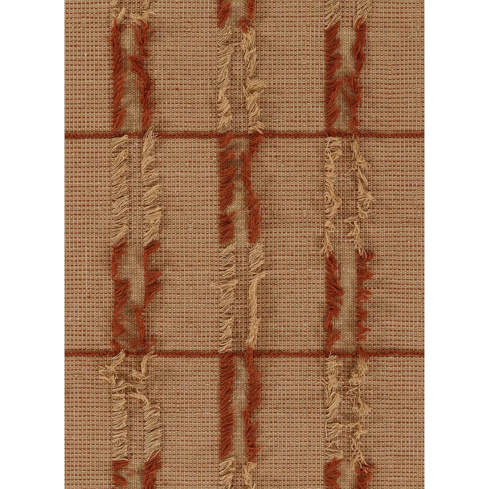 Contemporary Rectangle Area Rug, Terra Cott, 5' X 8'. Picture 6