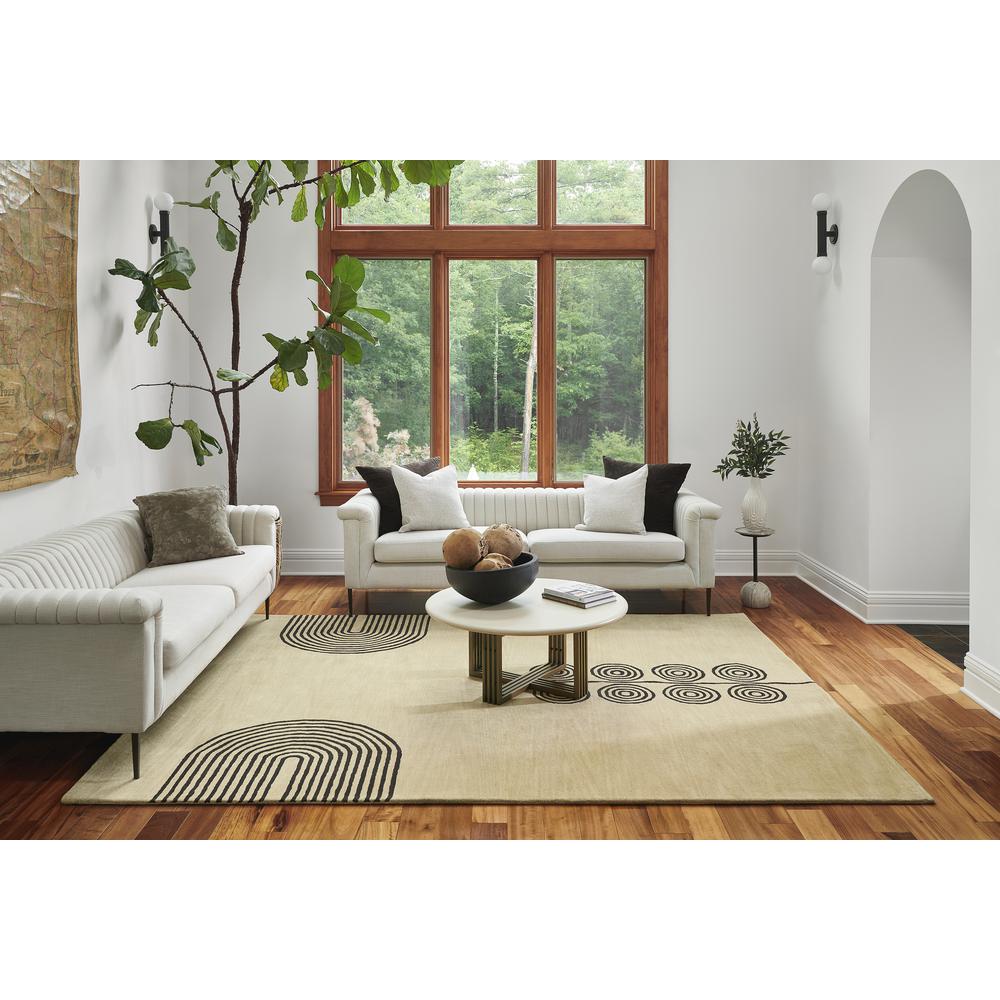 Contemporary Rectangle Area Rug, Beige, 5' X 8'. Picture 7