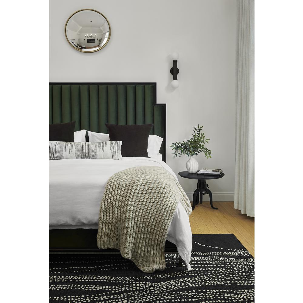 Contemporary Rectangle Area Rug, Navy, 5' X 8'. Picture 10