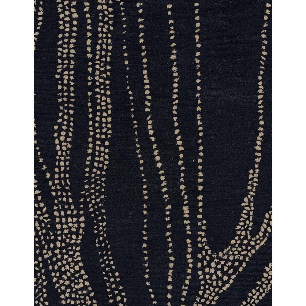 Contemporary Rectangle Area Rug, Navy, 5' X 8'. Picture 7