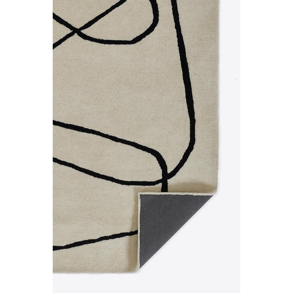 Contemporary Rectangle Area Rug, Ivory, 5' X 8'. Picture 3