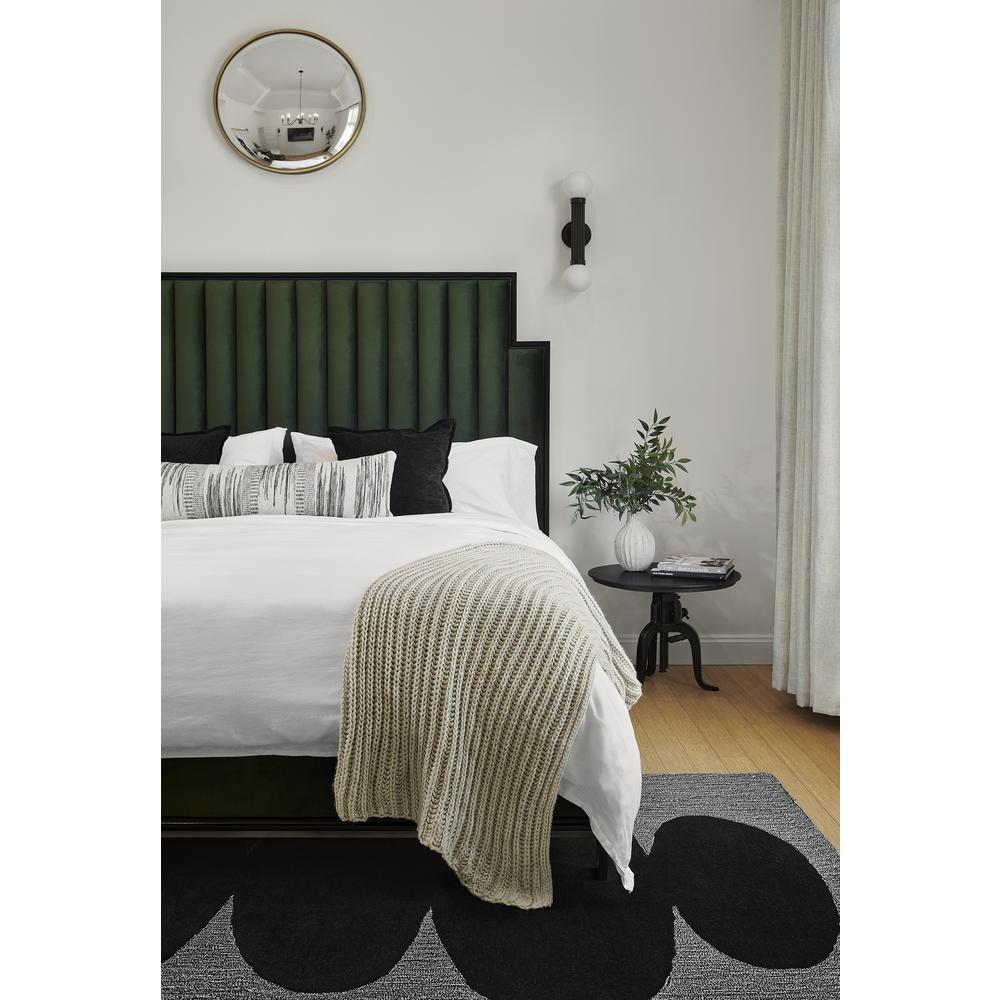 Contemporary Rectangle Area Rug, Black, 5' X 8'. Picture 9