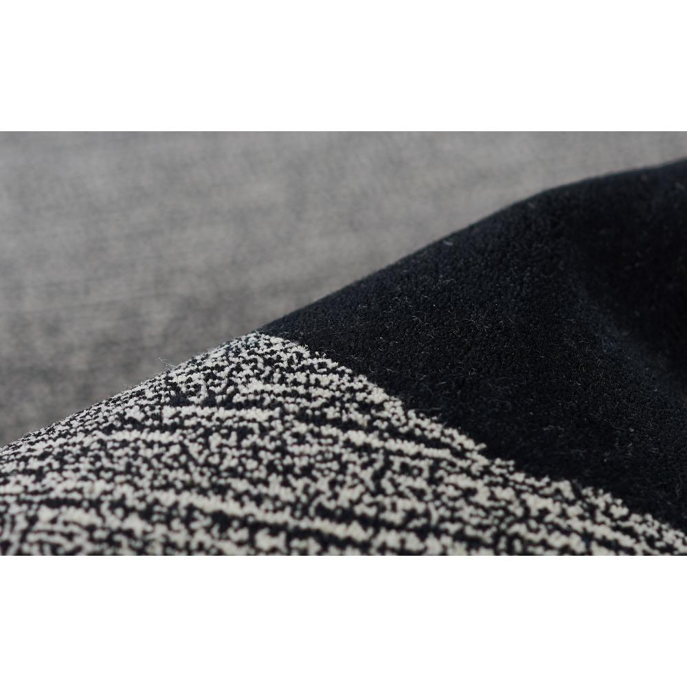Contemporary Rectangle Area Rug, Black, 5' X 8'. Picture 4