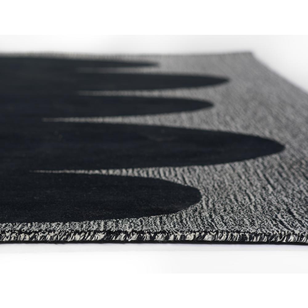 Contemporary Rectangle Area Rug, Black, 5' X 8'. Picture 5