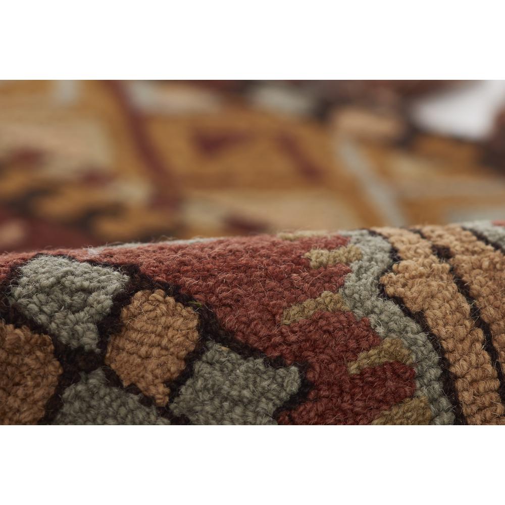 Traditional Rectangle Area Rug, Terra Cott, 5' X 8'. Picture 3
