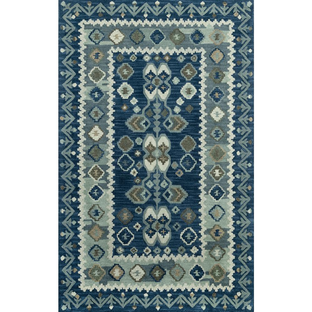 Traditional Rectangle Area Rug, Blue, 5' X 8'. Picture 6