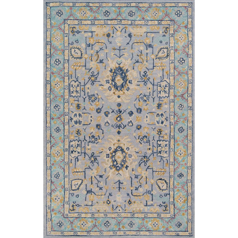 Traditional Rectangle Area Rug, Blue, 5' X 8'. Picture 1