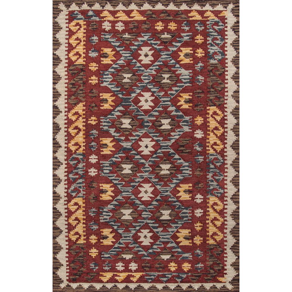 Casual Rectangle Area Rug, Red, 5' X 8'. Picture 1